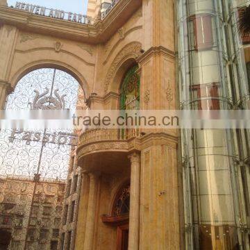 Hotel Exterior Decoration Roman Style Construction Material GFRC Column