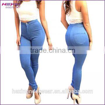 2016 Hot Sale Cheap Light Blue Women Butt Lifter L Jeans