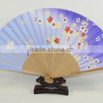 elegant purple bamboo fan,promotional hand fan, classic gift item