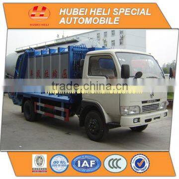 DONGFENG 4x2 small 5cbm trash collecting truck 95hp with pressing mechanism hot sale for export