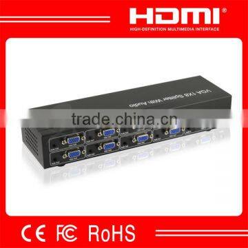 1X8 VGA Splitter with Audio Support Highest Video Amplifier Bandwith to 500MHZ