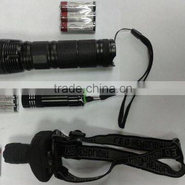 Tactical PRO gear Q5 Cree 5 Watt LED Tactical flashlight, 9 LED flashlight and 1 watt LED headlamp