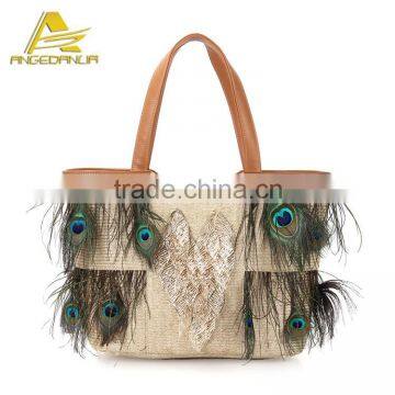 ANGEDANLIA Brand 2016 New Design Women Handbag Summer Straw Bag Wholesale photo-2