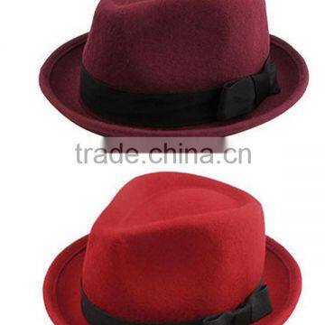 Fashion trilby felt cap/ wool felt cap