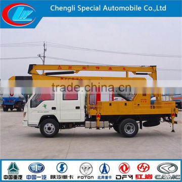 Hot sale factory direct altitude operation truck FOTON 4x2 plafinger crane