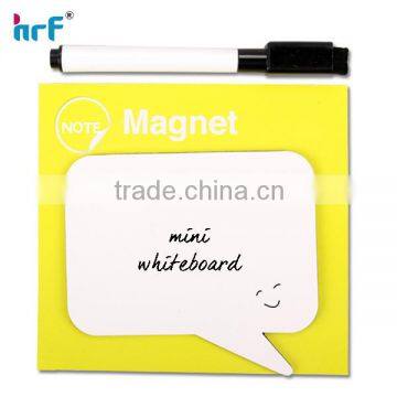 Message shape magnetic white board with marker pen