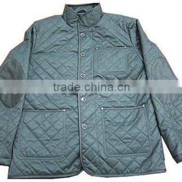 Apparel stocks Mens Padded Polyester Jacket with Fake Fur Lining