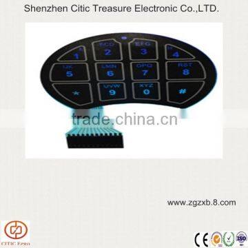 Touch sensor switch membrane keypad