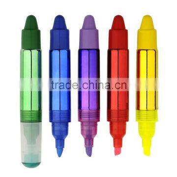 Shiny colored mini fat highlighter pen with rubber on top, gifts pen, marker pen, promotional pen