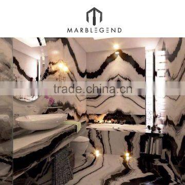 PFM Wall Cladding China Panda White Marble Tiles