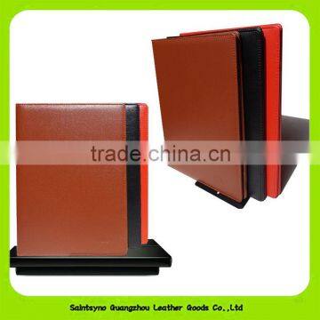 Embossing Conference A4 Document foldable leather expandable file folder