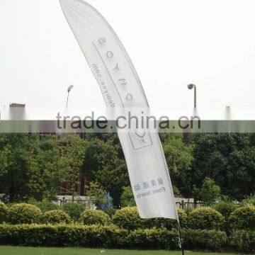 Outdoor beach flag pole , tear drop flying banner stand, telescopic banner stand