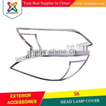 SET CHROME LH RH HEAD LAMP LIGHTS COVER HEAD LAMP COVER FOR BYD S6