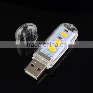 DC5V SMD5730 Mini Book lights USB LED lamp with 3pcs leds