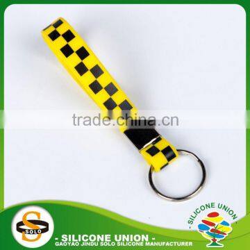 custom silicone rubber keychain engraved silicone keychain supplier