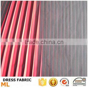 MOQ 2 meters perpetual pleated chiffon fabric for fashion dress