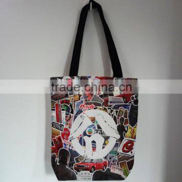 Recycled fabric tote bags