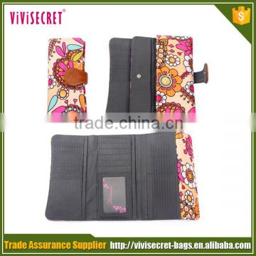 Vivisecret new design wallet card holder fashion printing nylon wallet for lady