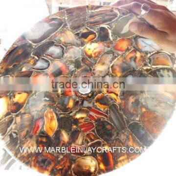 Natural Gemstone Agate Backlit Sink
