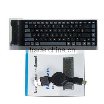 Universal Flexible wireless bluetooth keyboard for ipad iphone