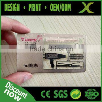 304 Stainless Steel ornament laser cut metal card/ black steel name card/ stainless steel card 200 micron