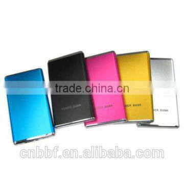 Portable Rechargeable mobile charger 4500mah Ultra Slim Li Polymer external metal Power Bank