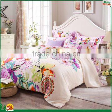 Nantong home textile dyed pigment twill cotton fabric padded bedding set white hotel bed sheets for sale