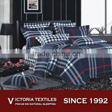 Bule Color Stripe 100 Cotton King Size Bedding Duvet Cover Sets