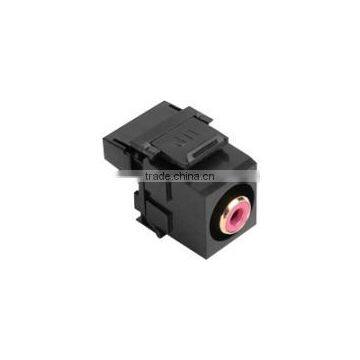 1-port Rca-type Insert 110 Term W/red Inner Barrel Black Quickport