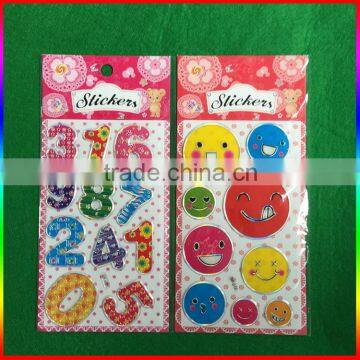 Embossed PVC Stickers Number Stickers With Silver Edge photo-4