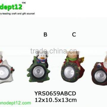 2015 Lovely Christmas Figurine Solar Light Garden Decoration