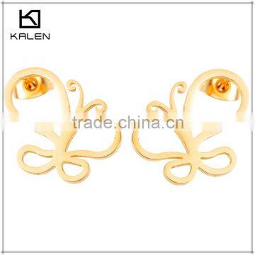 fashion cajas joyas gold plated jewelry butterfly women earrings