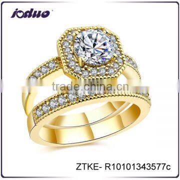 Fashion Gold Plated Luxury Zircon Ring Wholesale