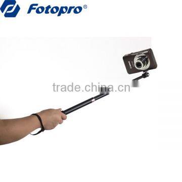 Fotopro aluminum Portable , extendable metal head selfie stick for cell phone,digital camera