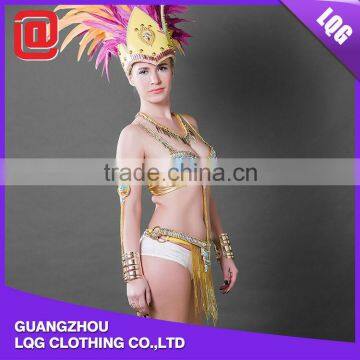 Hot product rhinestone beaded feather rivet beautified greek goddess carnival costumes