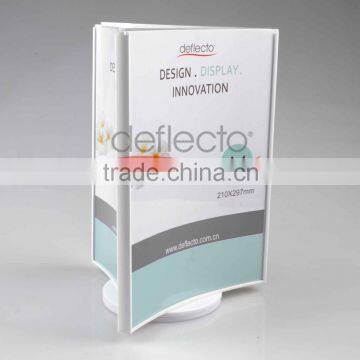 3 Sides Rotating Sign Holder-A4/menu holder white