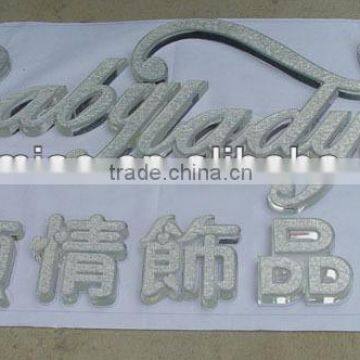 Crystal digital die-cut letter decal