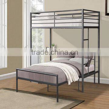 2016 Hot selling Iron double bed furniture with computer desk