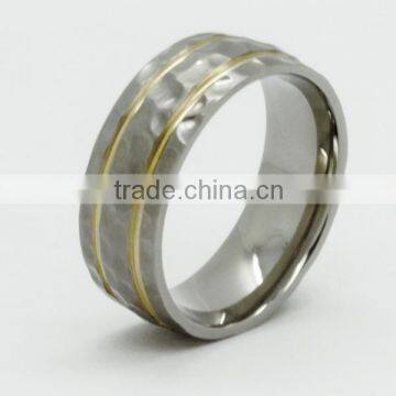 hammered gold plated wedding band