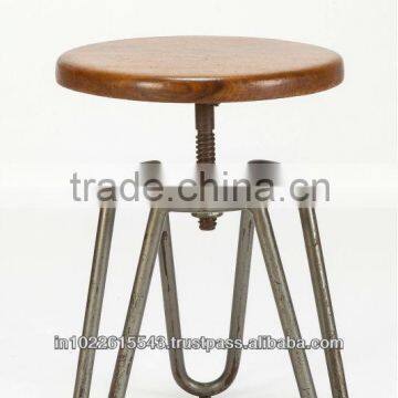 Industrial adjustable height bar stool . Cheap Bar stool