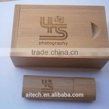 Factory price wooden box usb flash drive for sale with 100% real full capacity