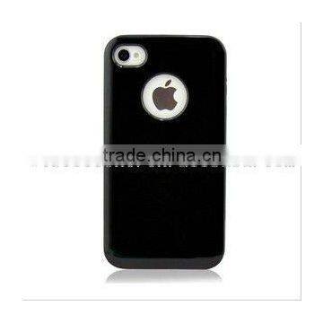 Black cover silicone case for iphone 4 4S