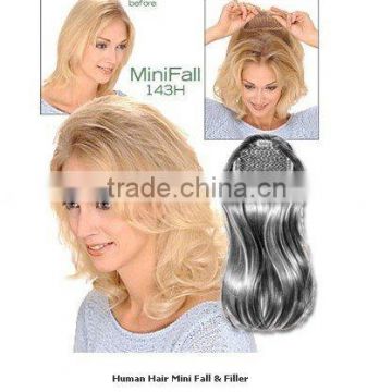 100% Human Hair Mini Falls And Filler Hair Pieces