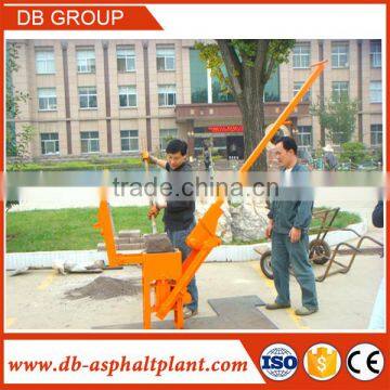 2 molds high capacity manual interlock soil cement clay brick machine price