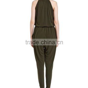 Olivedrab Jumpsuit Slim Pants 2016 Women Pants photo-4