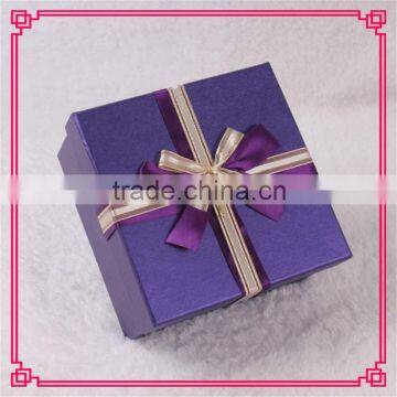 Deep Blue Gift Paper Square Gift Box & Square Gift Box With Clear Lid