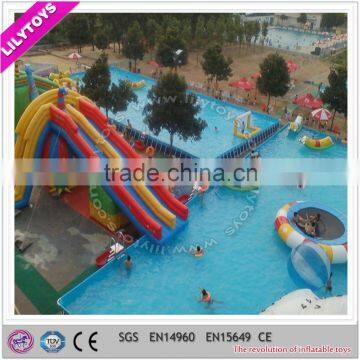 inflatable interactive adult water park jumbo water slide inflatable