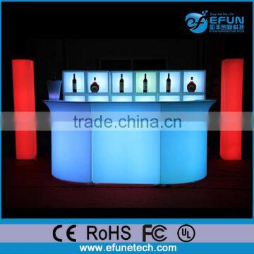 illuminated rgb color led plastic portable bar furniture,modern bar counter