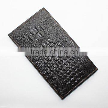 2016 new design fashion 100%Genuine Leather Wallet,Crocodile 3D purse men long wallet card handbag wallet