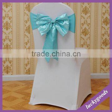 LGS031 Royal Blue Satin Chair Sash Wedding Chair Back Tie for Sale photo-3